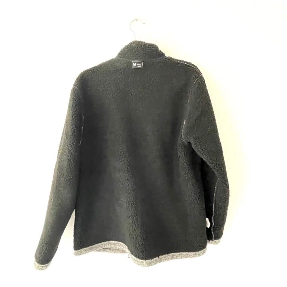 Spyder Men's Expo Charcoal Heather Full Zip Jacket Pocket Faux Shearling Lined M